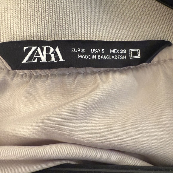 Zara Tan Bomber Jacket - Picture 3 of 3